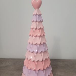 Valentines Pink Purple Hearts Decorative Tree
